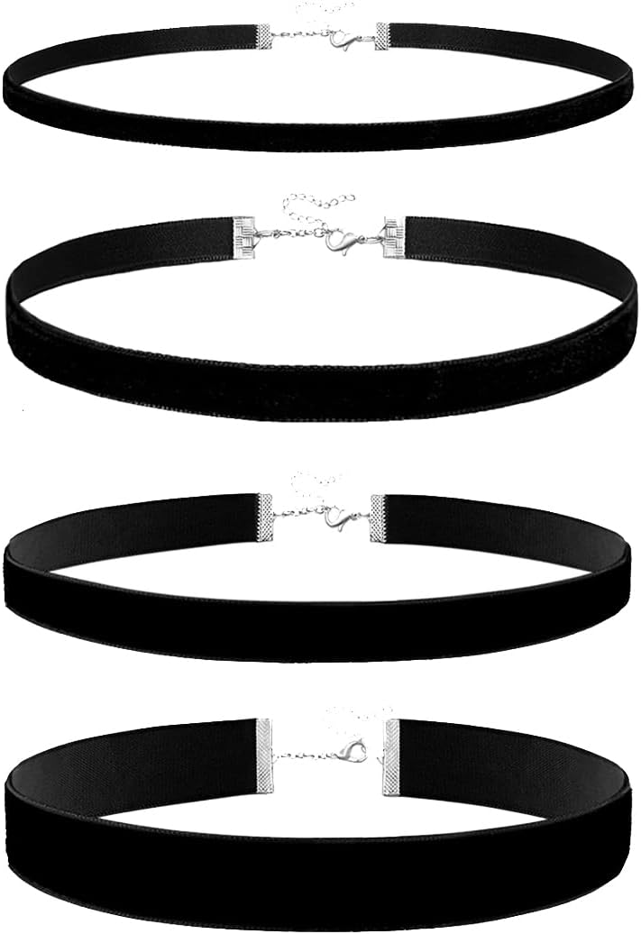 yfstyle Black Choker Necklaces Set: Adjustable Black Velvet Chokers for Women Gothic Accessories - Image 1